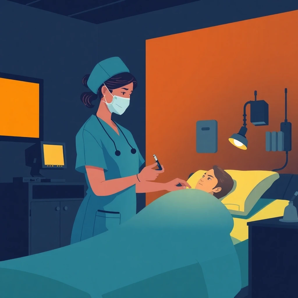 Hands-on nursing at night