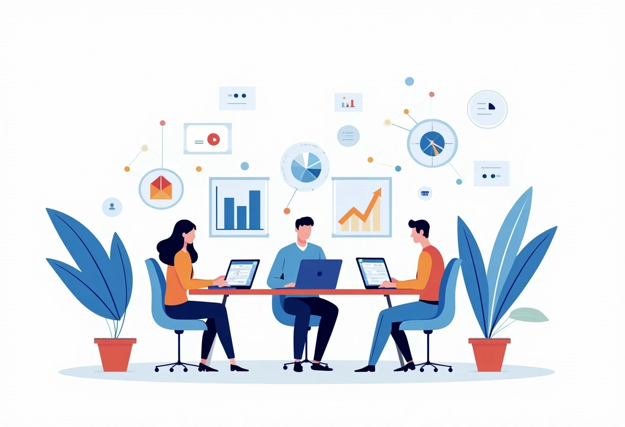 IT professionals collaborating