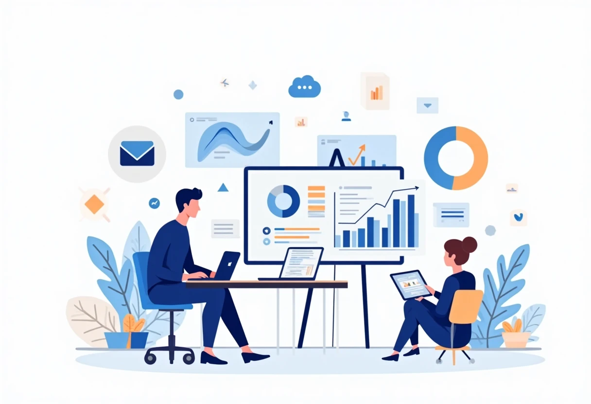 Data analyst working remotely