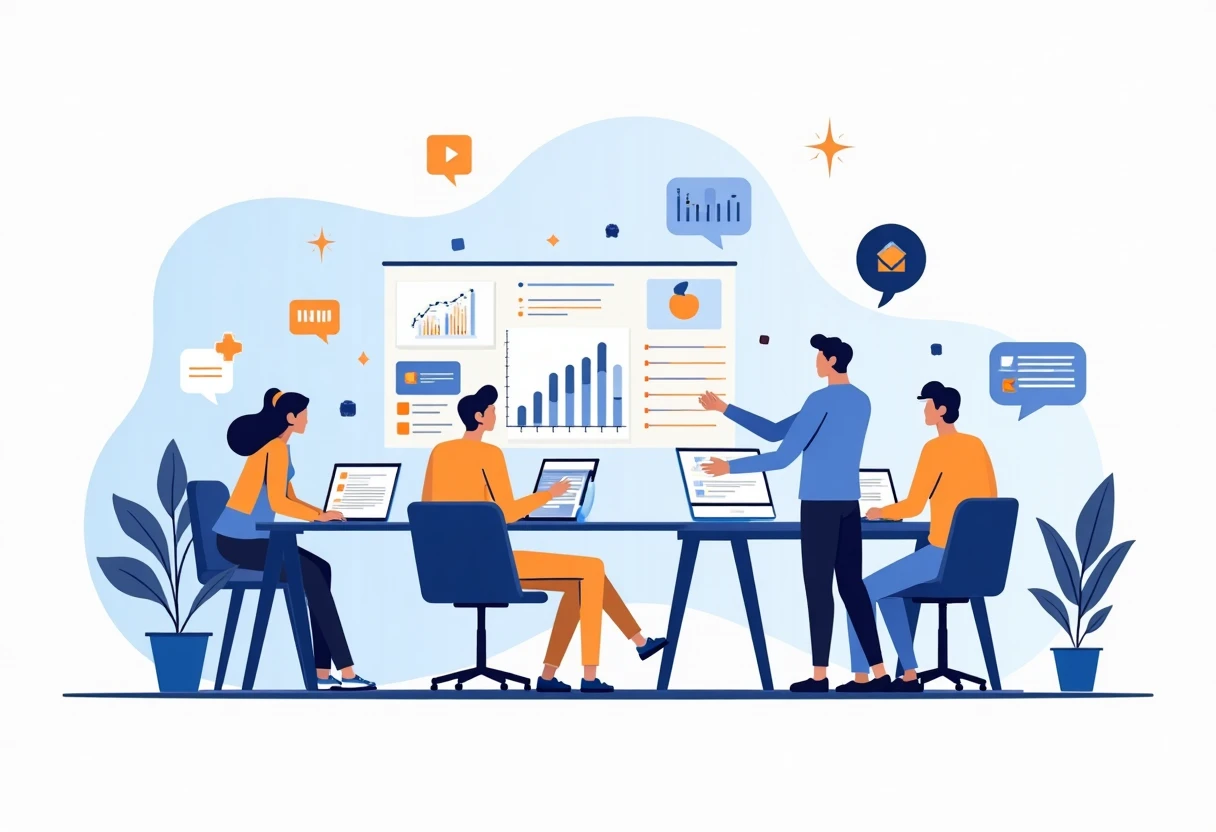 Modern customer service team